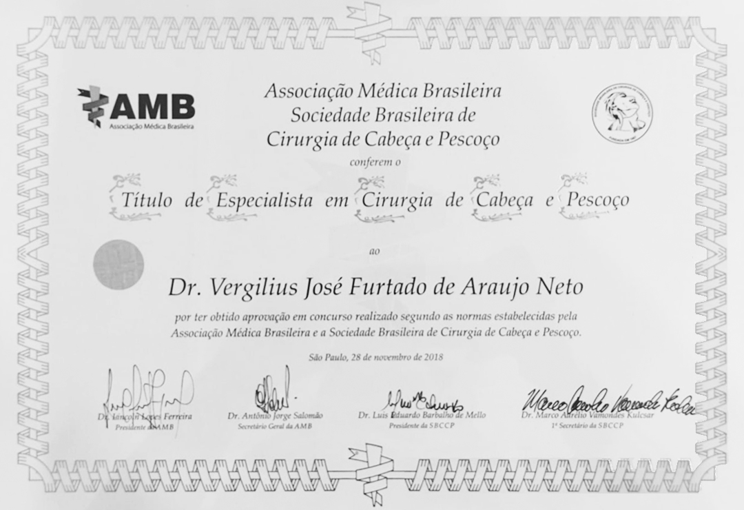 diploma do doutor vergillius